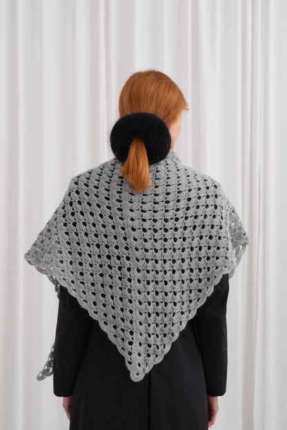 Duża Ażurowa Chusta Szydełkowa