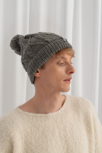 Czapka Double Alpaca Pompom Beanie
