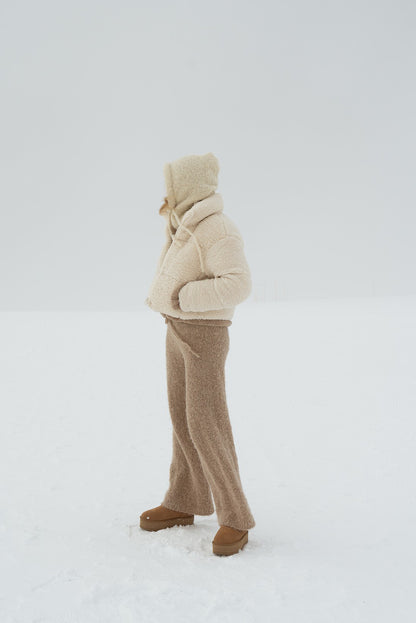 Long Bouclé Trousers