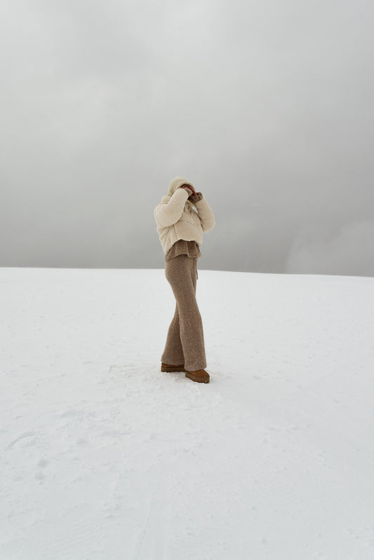 Long Bouclé Trousers