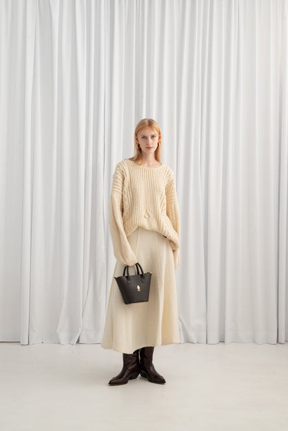 Chocolate Leather Handbag Janina