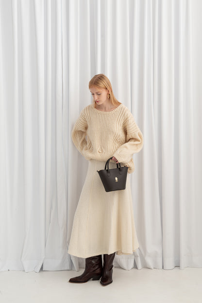 Chocolate Leather Handbag Janina