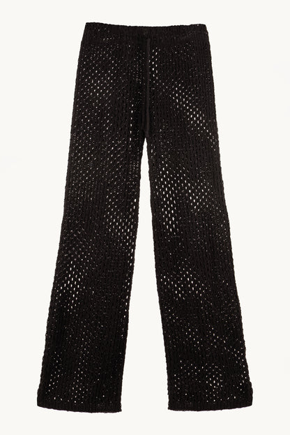 Openwork Egyptian Cotton Knitted Trousers