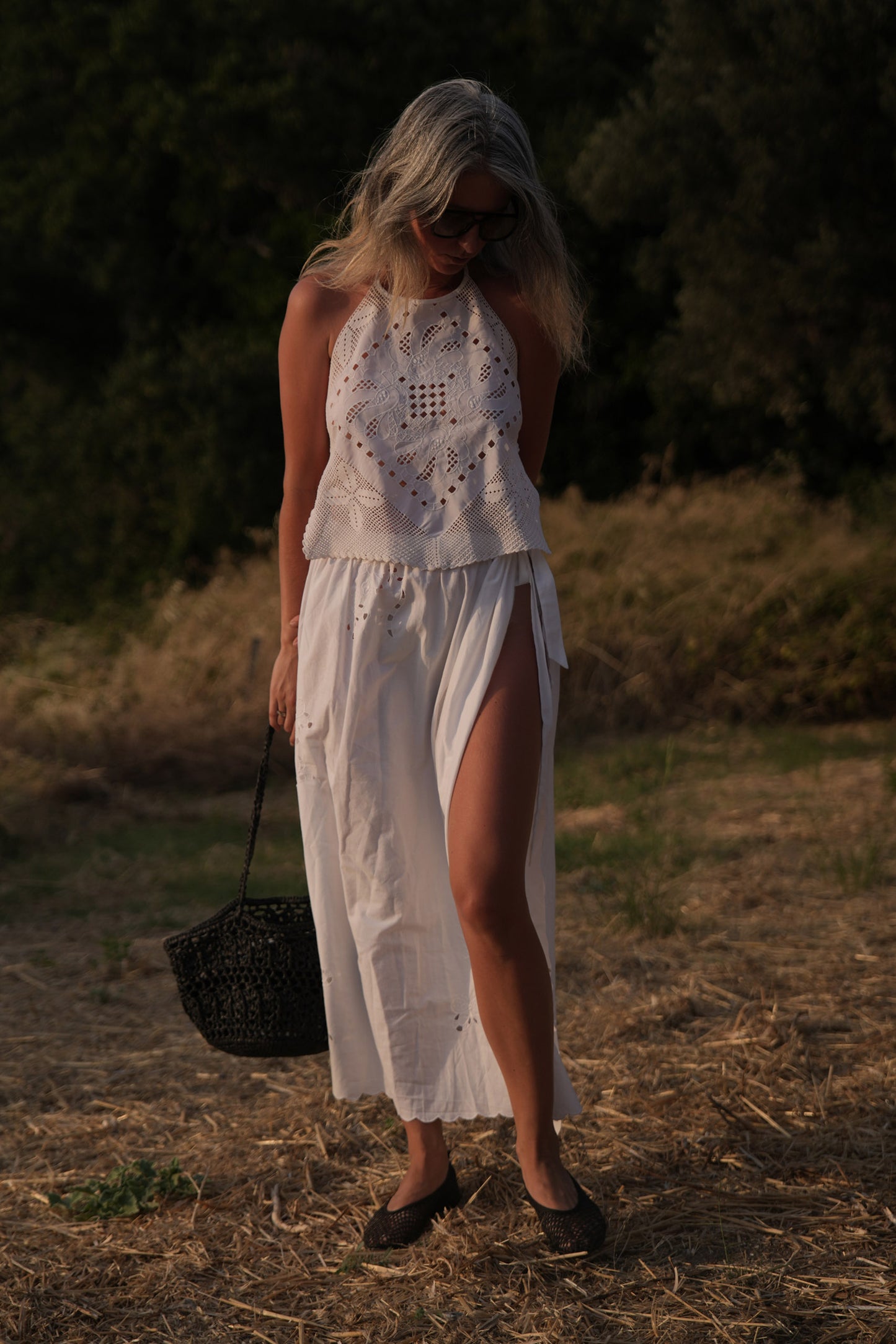 Ażurowy Koszyk Raffia Basketbag