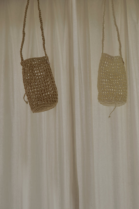 Mały Ażurowy Worek Raffia Basketbag