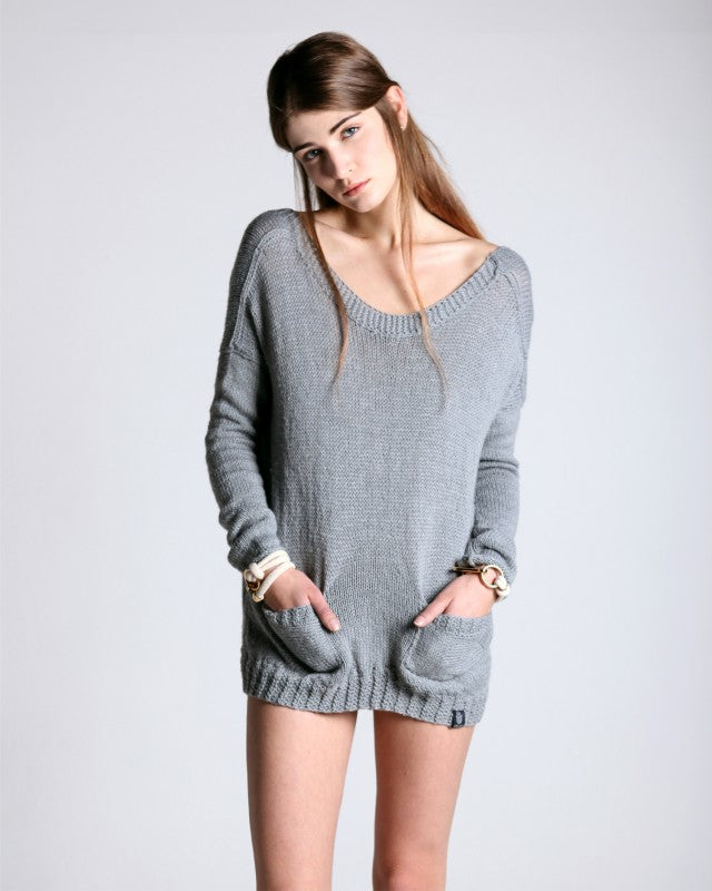 Oversized Backless Sweater