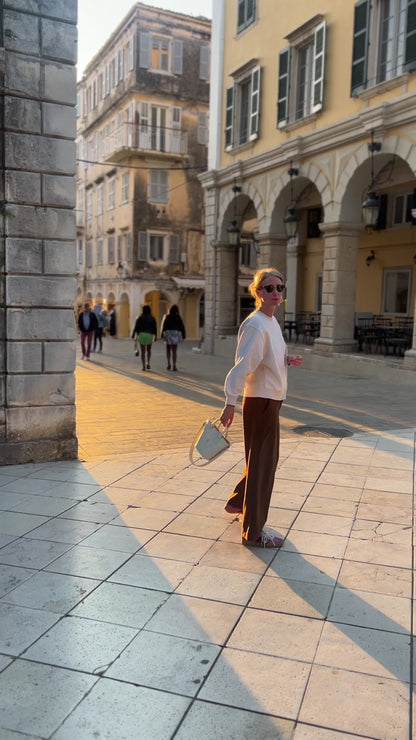 Cream Leather Handbag Janina