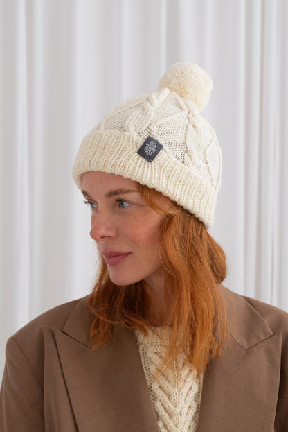 Czapka Double Alpaca Pompom Beanie