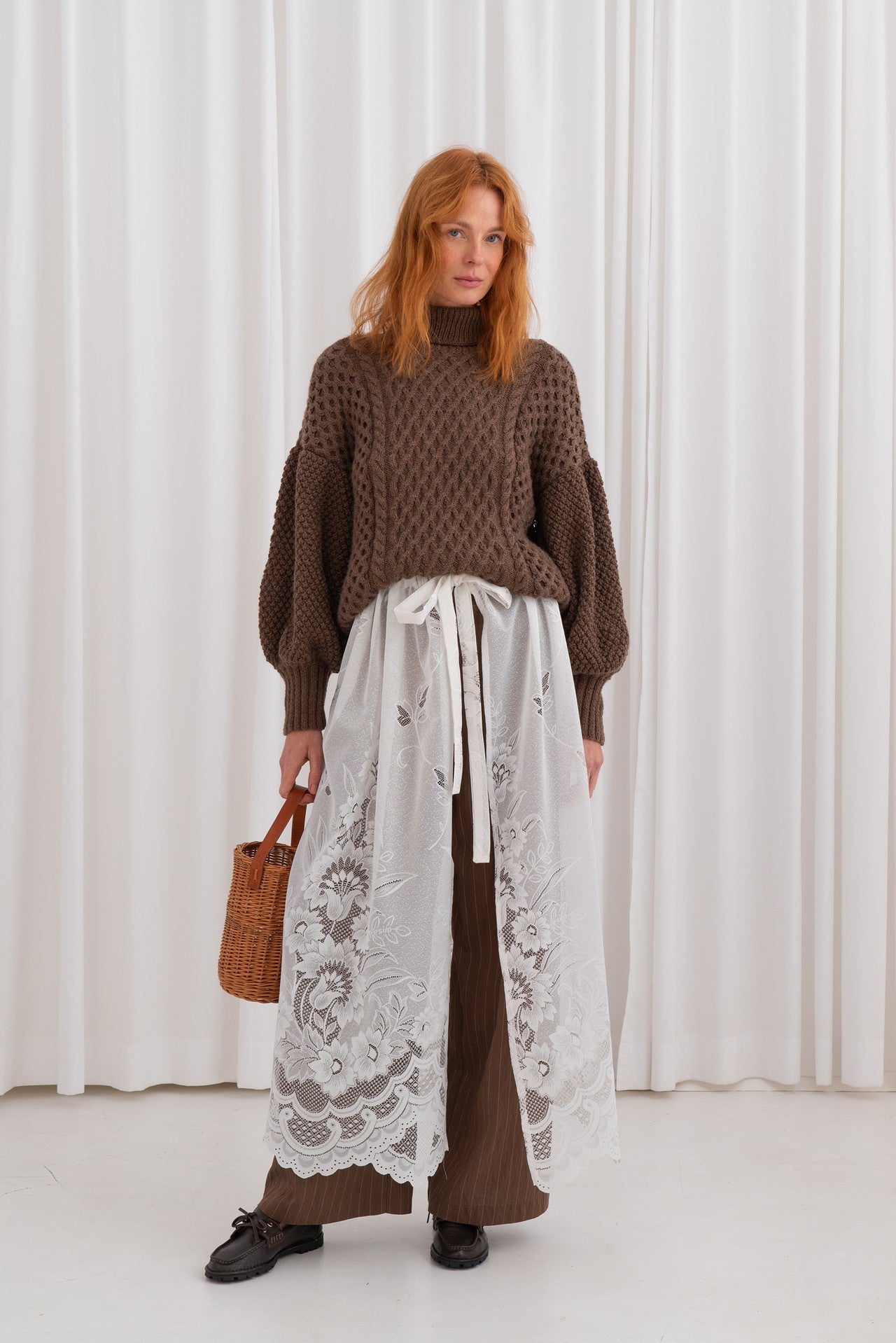 Tied Lace Skirt