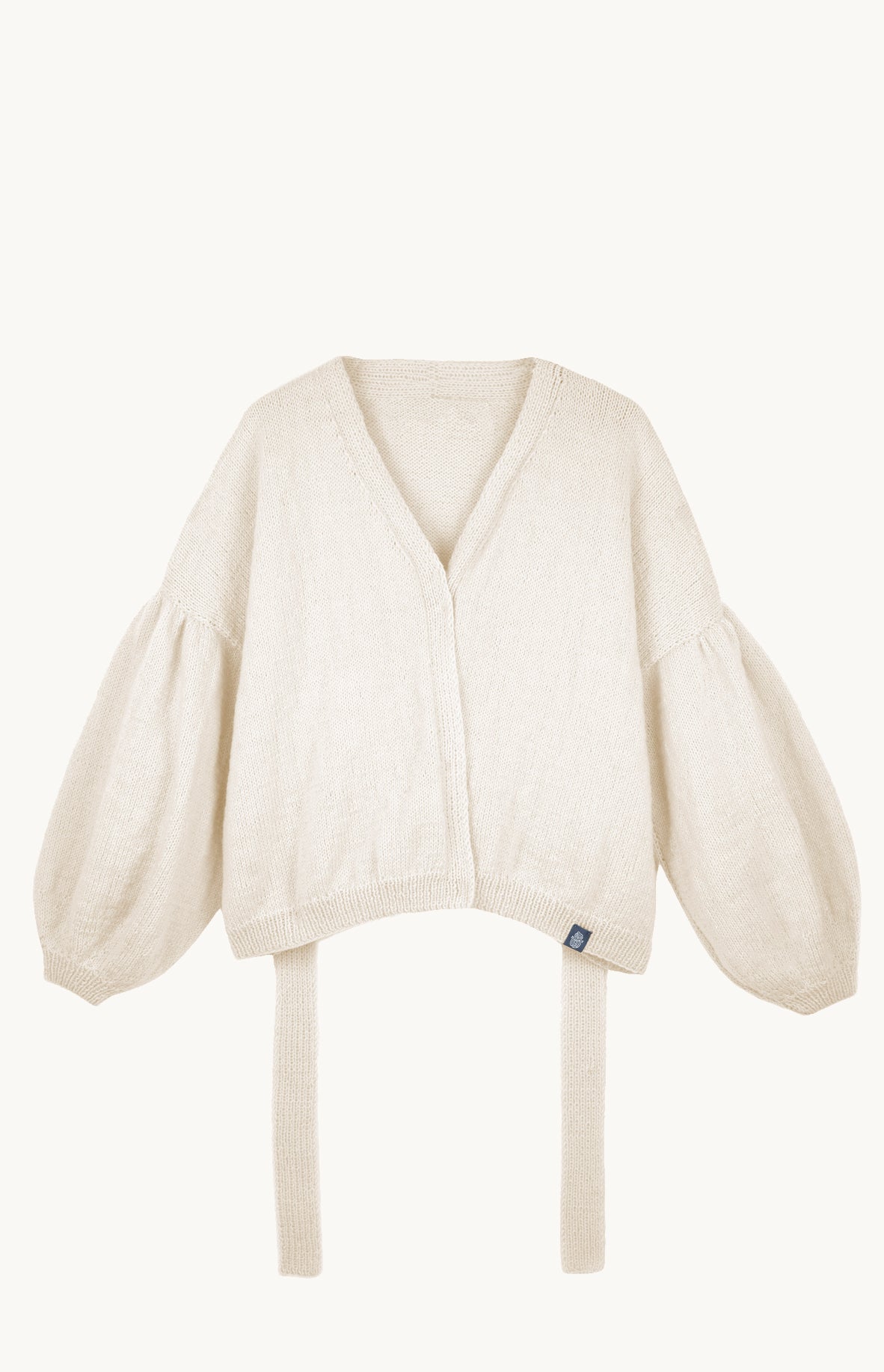 Rozpinany Sweter Puffy Knotted Cardigan