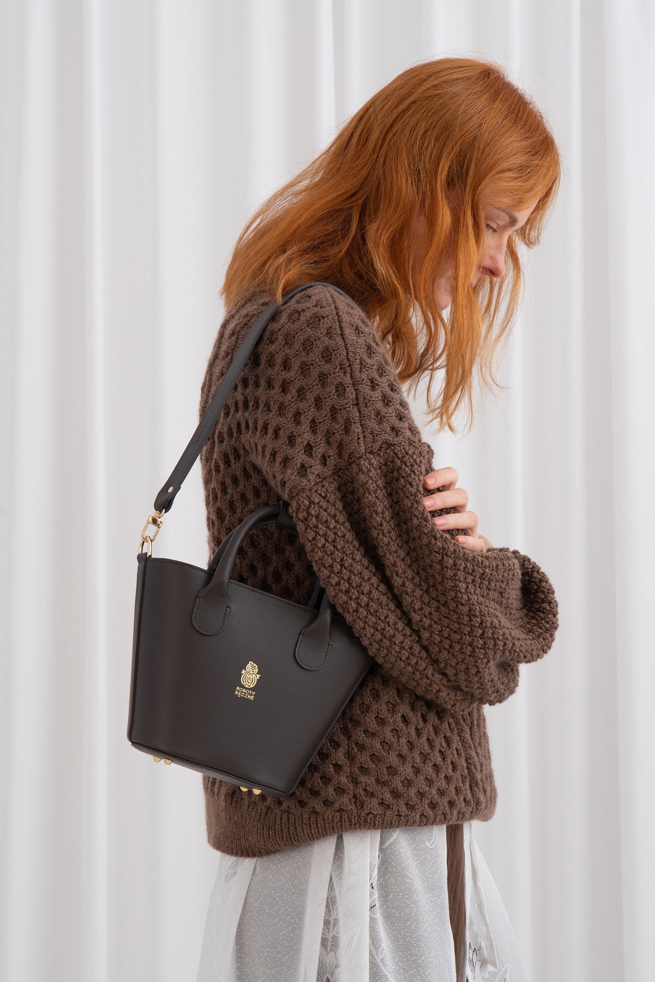 Chocolate Leather Handbag Janina